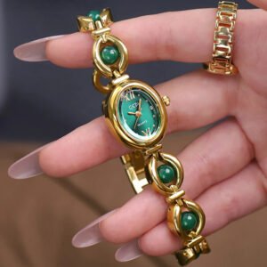 ساعات يد نسائية ذهبية عالية الجودة ساعات يد للسيدات من أفضل العلامات التجارية الفاخرة الأنيقة للنساء ساعات كوارتز بسيطة